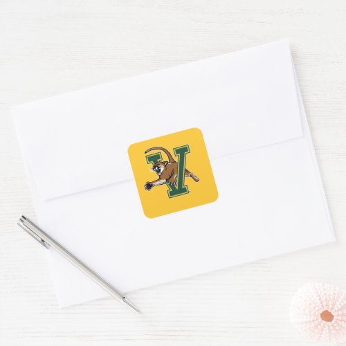 University of Vermont Catamount V Square Sticker