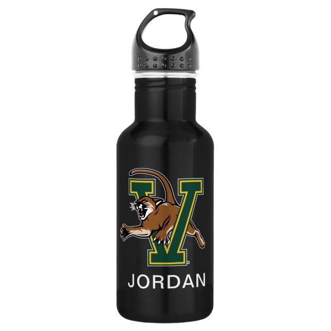 University of Vermont Catamount V Stainless Steel Water Bottle (Front)