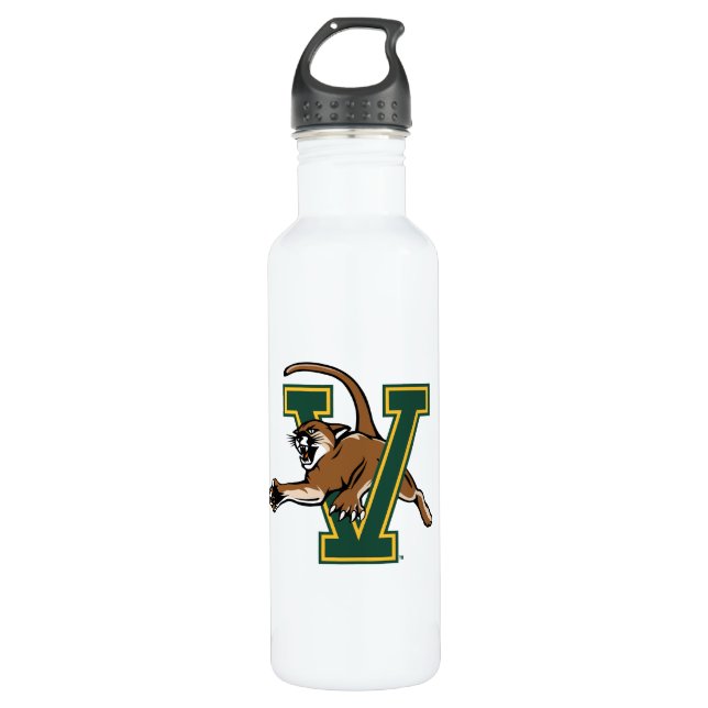 University of Vermont Catamount V Stainless Steel Water Bottle (Front)
