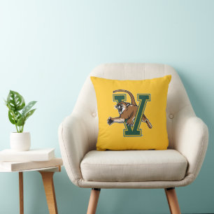 University of Vermont Catamount V Throw Pillow
