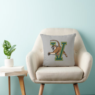University of Vermont Catamount V Throw Pillow