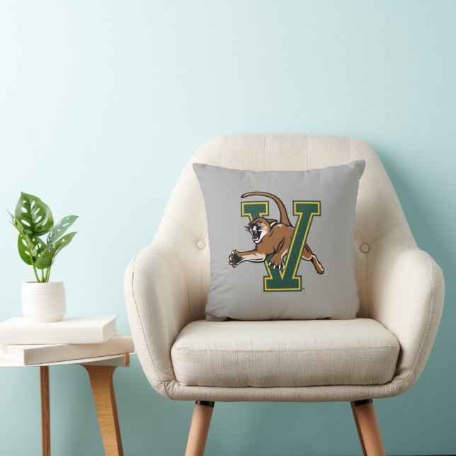 University of Vermont Catamount V Throw Pillow (Chair)