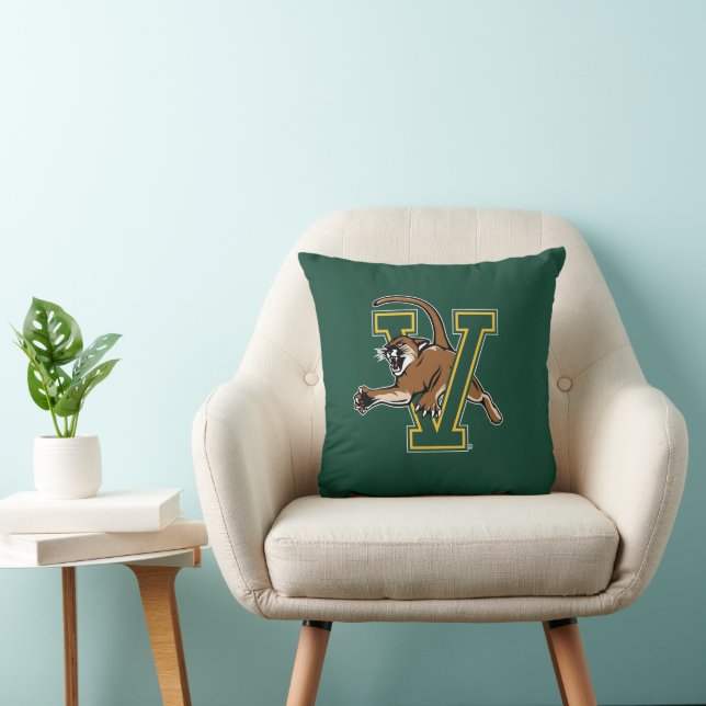 University of Vermont Catamount V Throw Pillow (Chair)