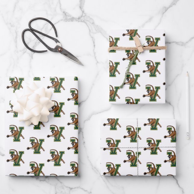 University of Vermont Catamount V Wrapping Paper Sheets (Front)