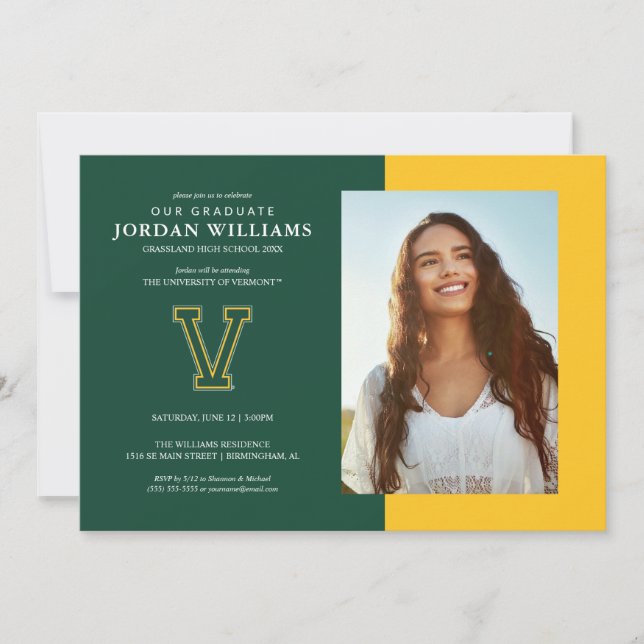 University of Vermont V Announcement (Front)