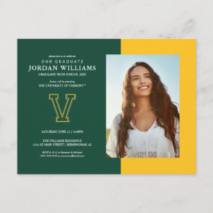 University of Vermont V Announcement Postcard
