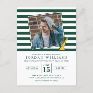 University of Vermont   V Announcement Postcard