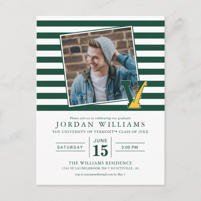 University of Vermont | V Announcement Postcard (Front)