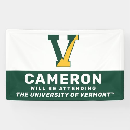 University of Vermont  V Banner