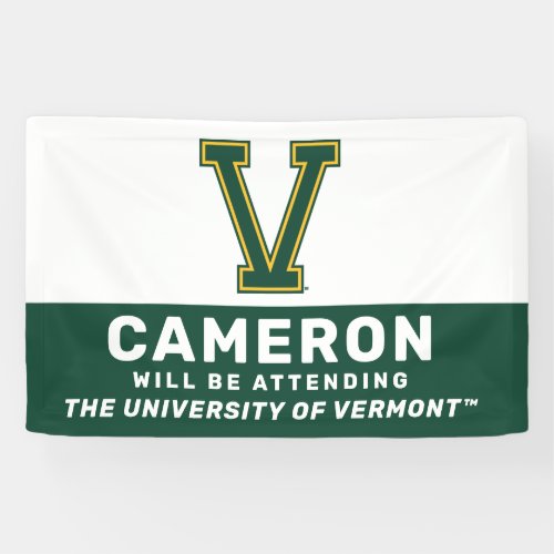 University of Vermont V Banner