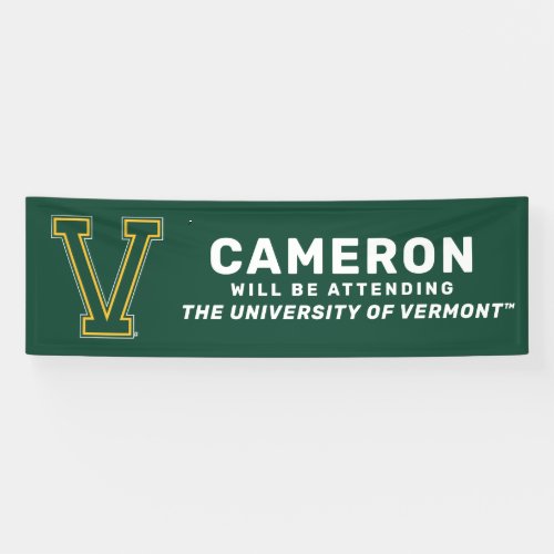 University of Vermont V Banner