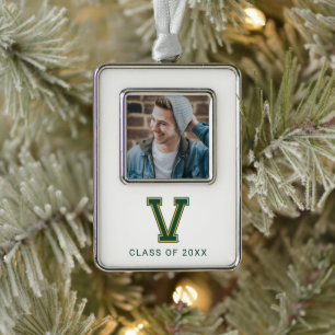 University of Vermont V Christmas Ornament