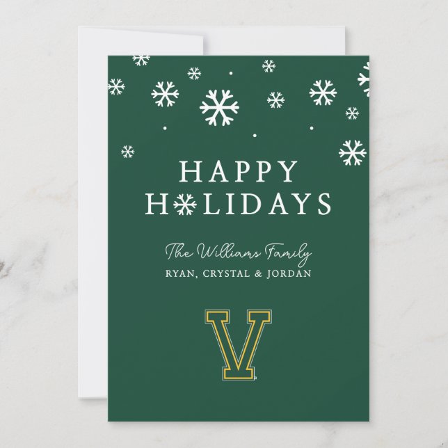 University of Vermont V Holiday Card (Front)