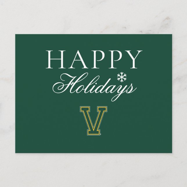 University of Vermont V Holiday Postcard (Front)