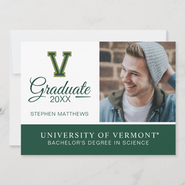University of Vermont V Invitation (Front)