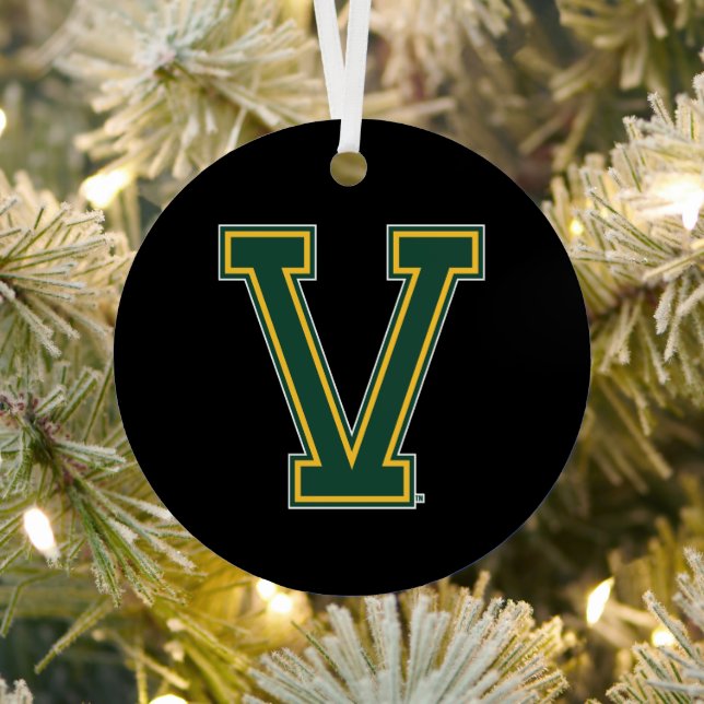 University of Vermont V Metal Ornament (Insitu)