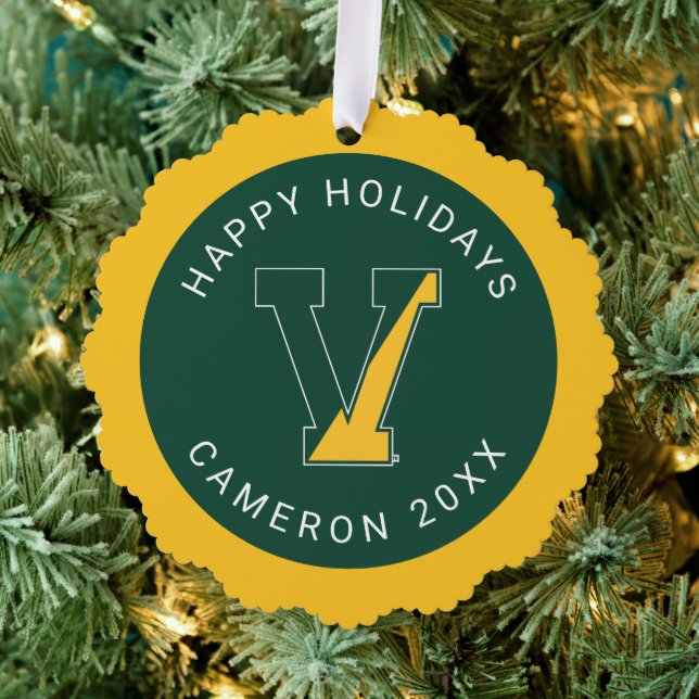 University of Vermont V Ornament Card (Insitu (Tree))