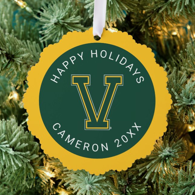 University of Vermont V Ornament Card (Insitu (Tree))