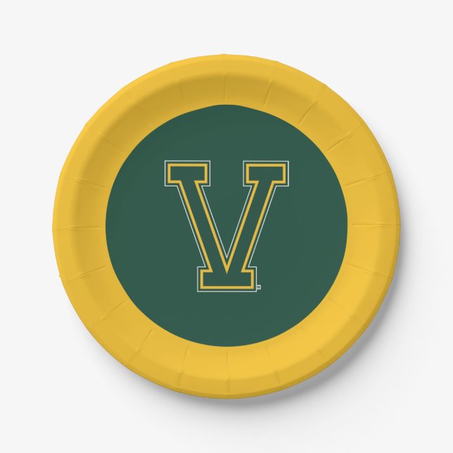 University of Vermont V Paper Plates (Front)