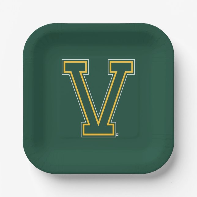 University of Vermont V Paper Plates (Front)