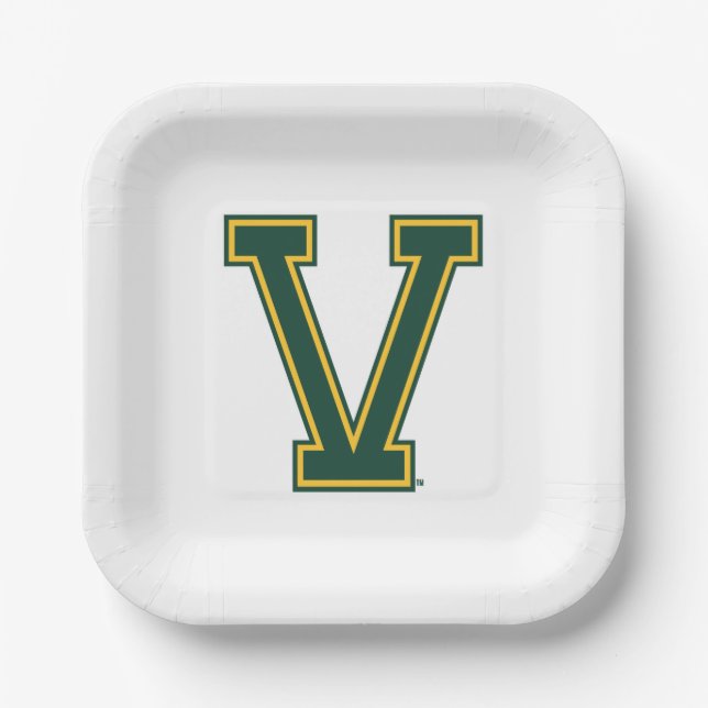 University of Vermont V Paper Plates (Front)