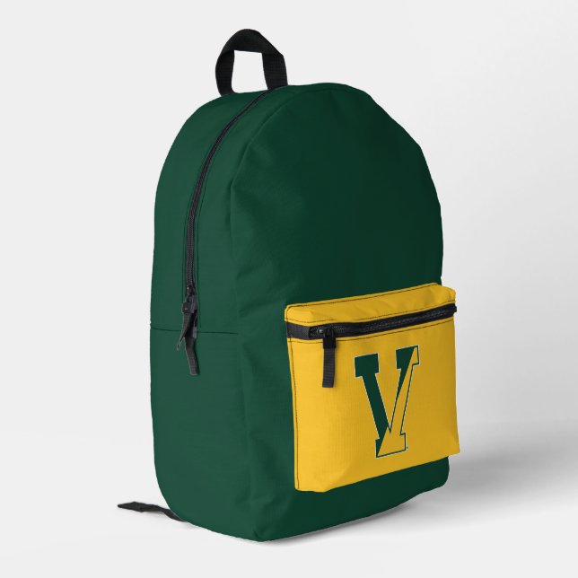 University of Vermont | V Printed Backpack (Back Corner Left)