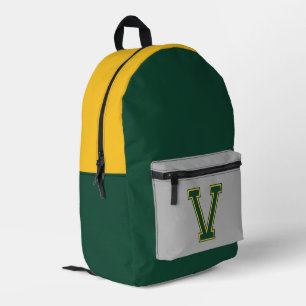 University of Vermont V Printed Backpack