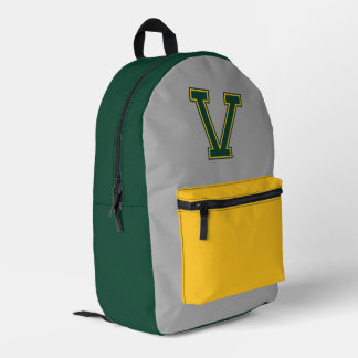 University of Vermont V Printed Backpack