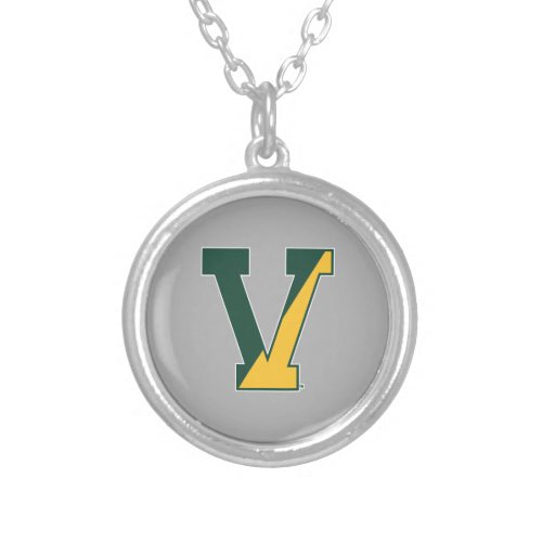 University of Vermont V Silver Plated Necklace