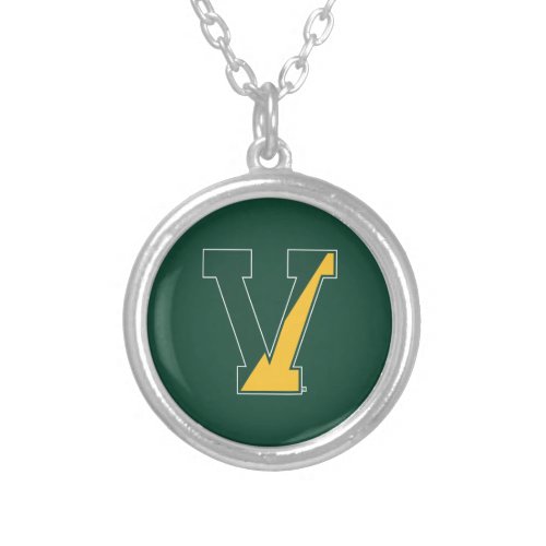 University of Vermont  V Silver Plated Necklace