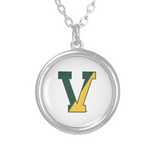 University of Vermont  V Silver Plated Necklace