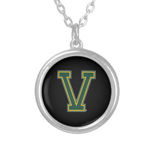 University of Vermont V Silver Plated Necklace