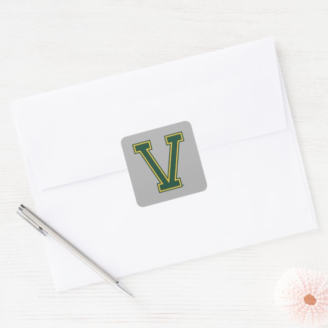 University of Vermont V Square Sticker (Envelope)