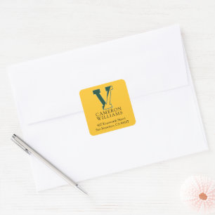 University of Vermont V Square Sticker
