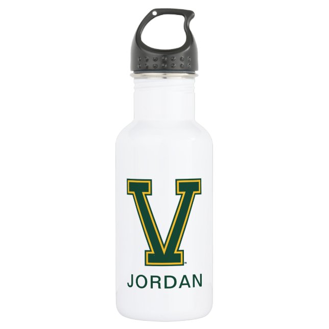 University of Vermont V Stainless Steel Water Bottle (Front)