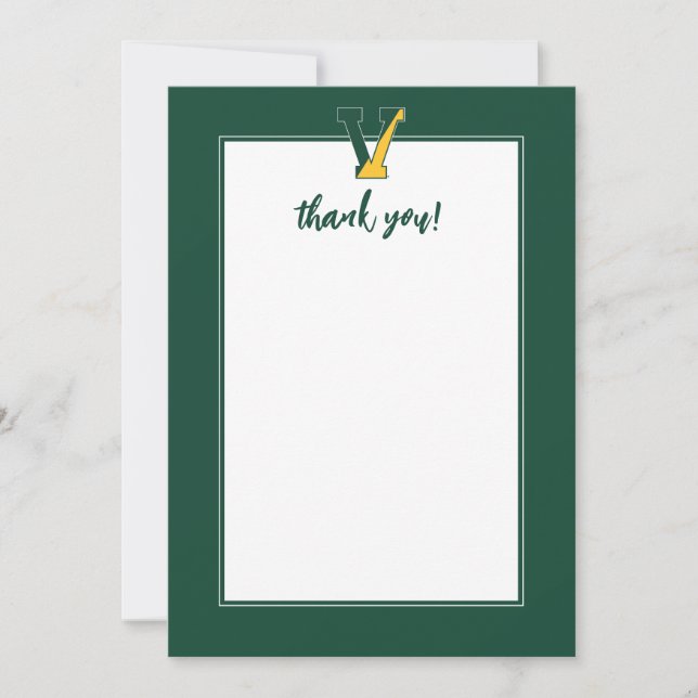 University of Vermont | V Thank You Card (Front)