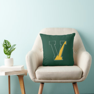 University of Vermont V Throw Pillow