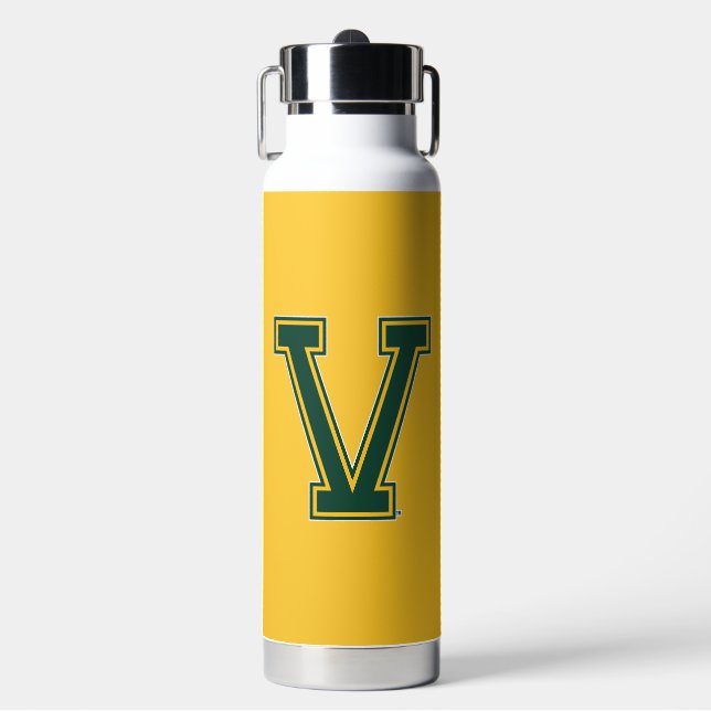 University of Vermont V Water Bottle (Front)