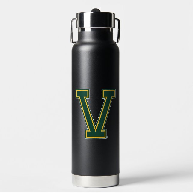 University of Vermont V Water Bottle (Front)