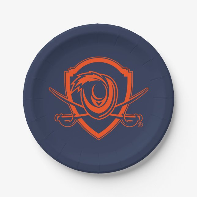 University of Virginia | Cavalier Shield Paper Plates (Front)