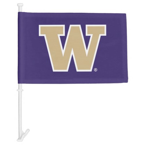 University of Washington Car Flag