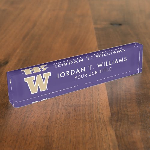 University of Washington Desk Name Plate