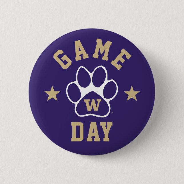 University of Washington Game Day Button (Front)