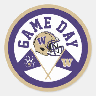 University of Washington Game Day Classic Round Sticker