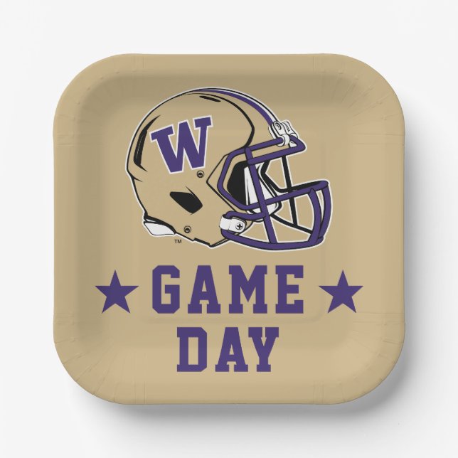 University of Washington Game Day Paper Plates (Front)