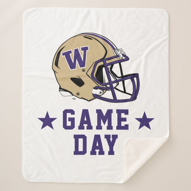 University of Washington Game Day Sherpa Blanket (Front)