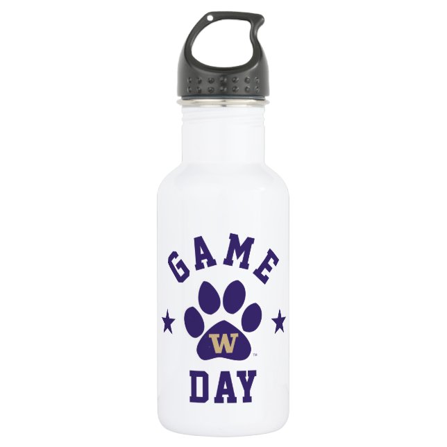 University of Washington Game Day Stainless Steel Water Bottle (Front)