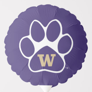 University of Washington Purple & Gold Husky Paw Balloon