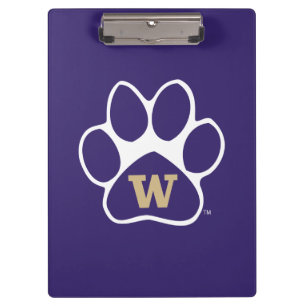University of Washington Purple & Gold Husky Paw Clipboard