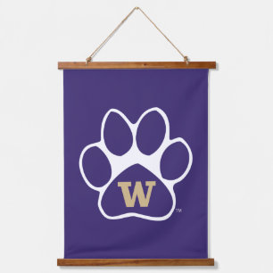 University of Washington Purple & Gold Husky Paw Hanging Tapestry